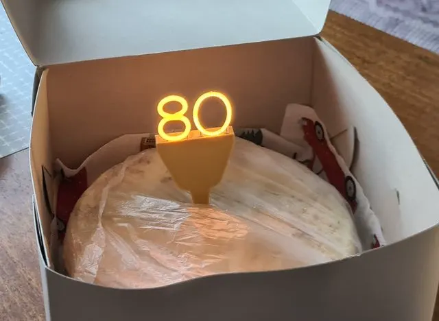 LED Cake Number